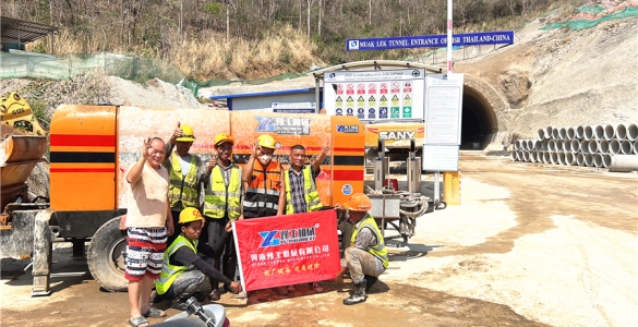         混凝土輸送泵泰國售后，助力一帶一路建設(shè)       